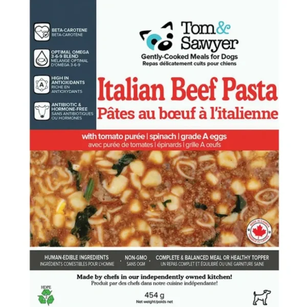 Tom&Sawyer, Italian Beef Pasta - 454 g - Pet Home | The Perfect Pet Supplies Shopping Experience
