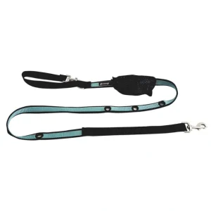 2-Tone Optional Hands Free Lead - 1"W-Blk/Turq-6' - Pet Home | The Perfect Pet Supplies Shopping Experience