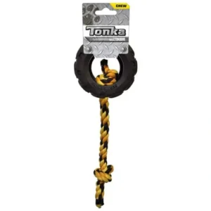 Tonka Mighty Chomp Tyre w/Rope 10cm - Pet Home | The Perfect Pet Supplies Shopping Experience