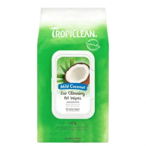 TropiClean Ear Wipes 50pk - Pet Home | The Perfect Pet Supplies Shopping Experience