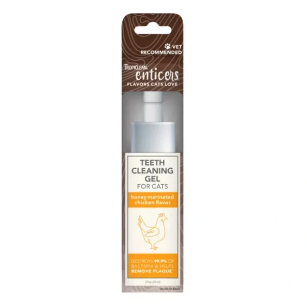 TropiClean Enticers Honey Marinated Chicken Flavor Teeth Cleaning Gel For Cats - Pet Home | The Perfect Pet Supplies Shopping Experience