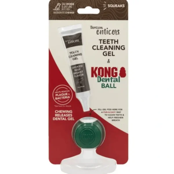 TropiClean Enticers Kong Dental Ball & Gel for Dogs - Pet Home | The Perfect Pet Supplies Shopping Experience