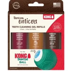 TropiClean Enticers Teeth Cleaning Gel Refills for Kong Dental Ball - Pet Home | The Perfect Pet Supplies Shopping Experience