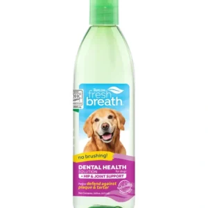 TropiClean Fresh Breath Dental Health Solution Plus Hip & Joint for Dogs (33.8-oz) - Pet Home | The Perfect Pet Supplies Shopping Experience