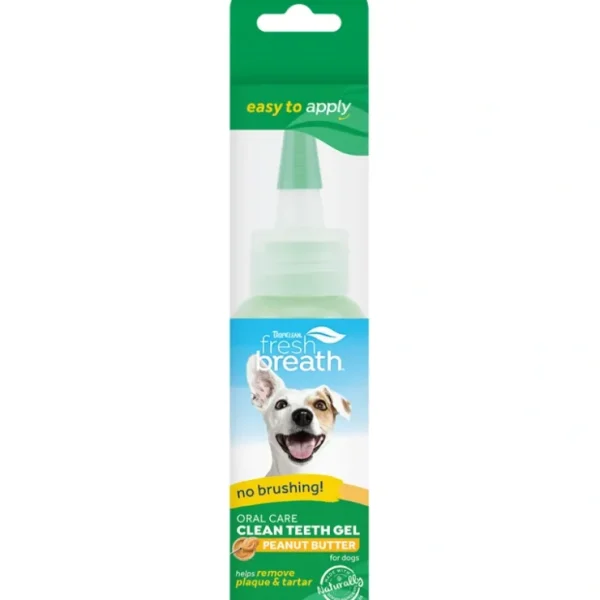 TropiClean Fresh Breath No Brushing Peanut Butter Flavor Clean Teeth Dental &Oral Care Gel for Dogs - Pet Home | The Perfect Pet Supplies Shopping Experience