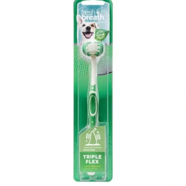 TropiClean Fresh Breath Triple Flex Toothbrush for Large Dogs - Pet Home | The Perfect Pet Supplies Shopping Experience