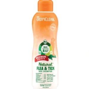 TropiClean Natural Flea & Tick Maximum Strength Shampoo for Dogs (20-oz) - Pet Home | The Perfect Pet Supplies Shopping Experience