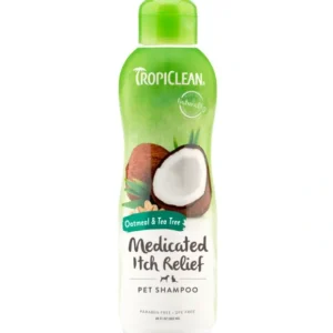 TropiClean Oatmeal & Tea Tree Medicated Itch Relief Shampoo for Pets (20 oz) - Pet Home | The Perfect Pet Supplies Shopping Experience