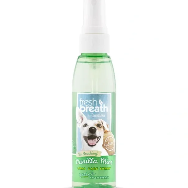 Tropiclean ORAL CARE SPRAY FOR DOGS WITH VANILLA MINT FLAVORING - Pet Home | The Perfect Pet Supplies Shopping Experience