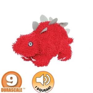 Tuffy Mighty Toy Microfiber Ball Med Stegosaurus Red 31X15X13.5Cm - Pet Home | The Perfect Pet Supplies Shopping Experience