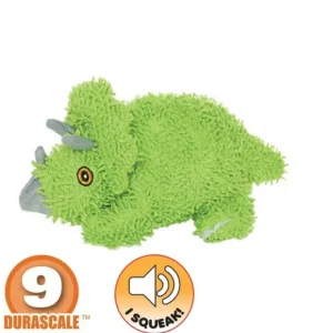 Tuffy Mighty Toy Microfiber Ball Med Triceratops Green 31X15X13Cm - Pet Home | The Perfect Pet Supplies Shopping Experience