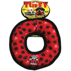 Tuffy Ultimates Ring Red Paws 27X5Cm - Pet Home | The Perfect Pet Supplies Shopping Experience