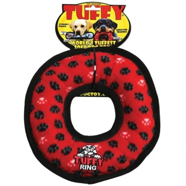 Tuffy Ultimates Ring Red Paws 27X5Cm - Pet Home | The Perfect Pet Supplies Shopping Experience