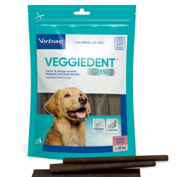 Veggiedent Fr3sh Large (>30kg) 15pk Dental Treats For Dogs - Pet Home | The Perfect Pet Supplies Shopping Experience