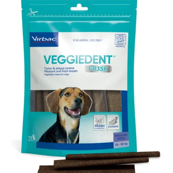 Veggiedent Fr3sh Medium (10-30kg) 15pk Dental Treats For Dogs - Pet Home | The Perfect Pet Supplies Shopping Experience