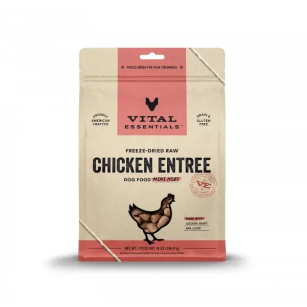 Vital Essentials Freeze Dried Grain Free Chicken Mini Nibs Entree for Dogs Food - Pet Home | The Perfect Pet Supplies Shopping Experience