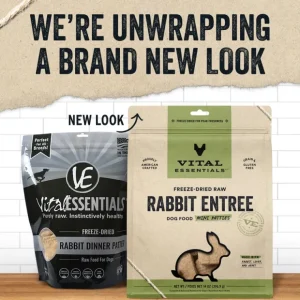 Vital Essentials Freeze Dried Grain Free Rabbit Mini Patties Entree for Dogs Food - Pet Home | The Perfect Pet Supplies Shopping Experience