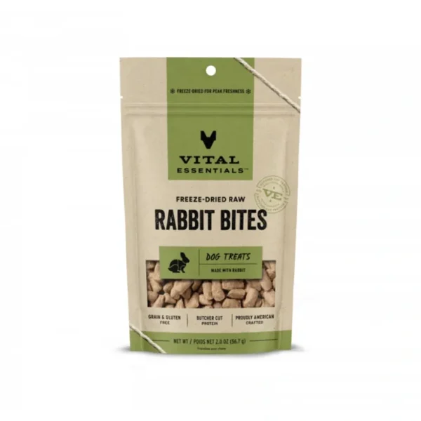 Vital Essentials Freeze Dried Rabbit Bites Vital Treats for Dogs - Pet Home | The Perfect Pet Supplies Shopping Experience