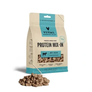 Vital Essentials Freeze Dried Raw Protein Mix-In Beef Recipe Mini Nibs Topper for Dogs - Pet Home | The Perfect Pet Supplies Shopping Experience