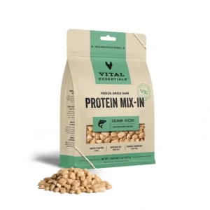 Vital Essentials Freeze Dried Raw Protein Mix-In Salmon Recipe Mini Nibs Topper for Dogs - Pet Home | The Perfect Pet Supplies Shopping Experience