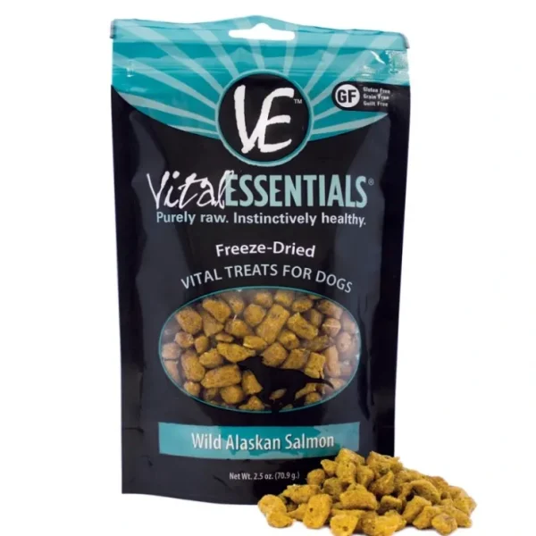 Vital Essentials Freeze Dried Wild Alaskan Salmon Vital Treats for Dogs - Pet Home | The Perfect Pet Supplies Shopping Experience