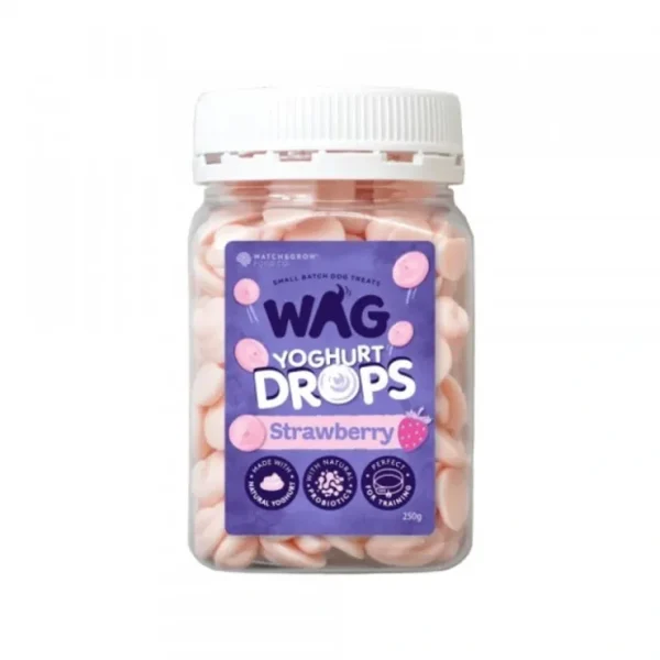 WAG Yoghurt Drops Strawberry 250g - Pet Home | The Perfect Pet Supplies Shopping Experience