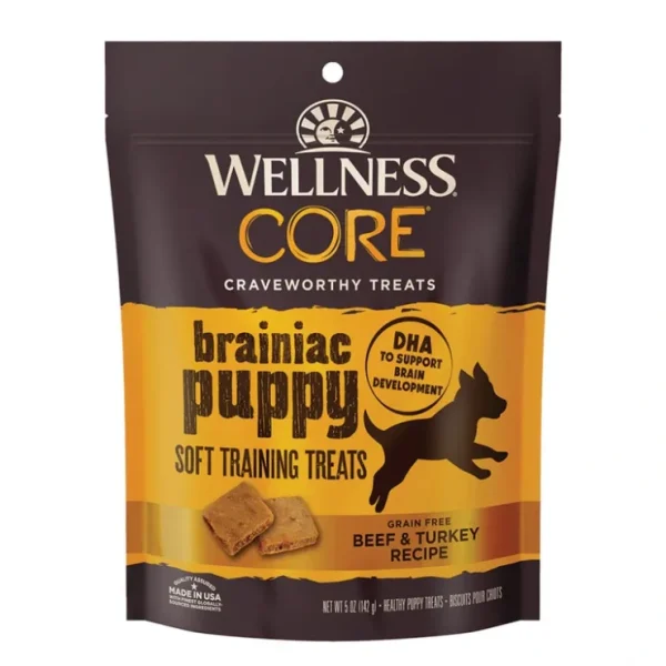 Wellness, CORE Brainiac Puppy Soft Training Treats - Grain Free, Beef & Turkey - 170 g - Dog Treat - Pet Home | The Perfect Pet Supplies Shopping Experience