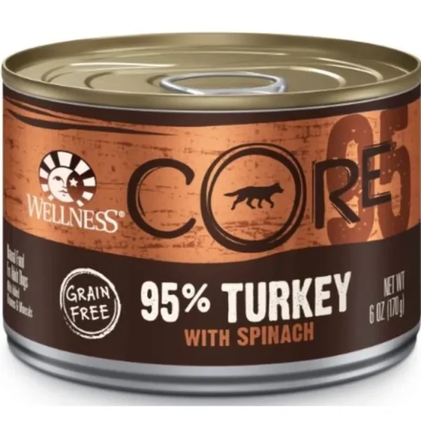 Wellness CORE Grain Free Natural 95% Turkey and Spinach Recipe Wet Canned Dog Food - Pet Home | The Perfect Pet Supplies Shopping Experience