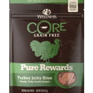 Wellness CORE Natural Grain Free Pure Rewards Turkey Recipe Jerky Bites Dog Treats - Pet Home | The Perfect Pet Supplies Shopping Experience
