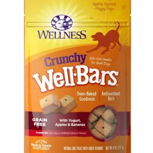 Wellness Natural Grain Free Wellbars Crunchy Yogurt, Apples and Bananas Recipe Dog Treats - Pet Home | The Perfect Pet Supplies Shopping Experience