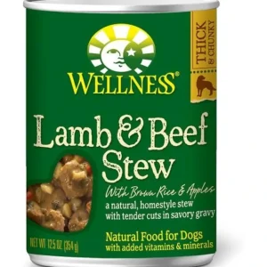 Wellness Natural Lamb and Beef Stew with Brown Rice and Apples Wet Canned Dog Food - Pet Home | The Perfect Pet Supplies Shopping Experience