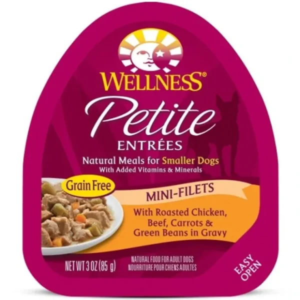 Wellness Petite Entrees Mini-Filets Grain Free Natural Roasted Chicken and Beef Recipe Wet Dog Food - Pet Home | The Perfect Pet Supplies Shopping Experience