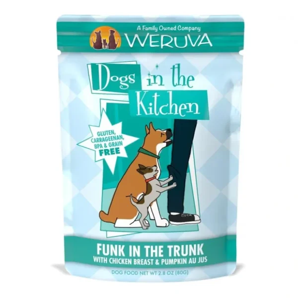 Weruva Dogs in the Kitchen Funk in the Trunk Grain Free Chicken and Pumpkin Dog Food Pouch - Pet Home | The Perfect Pet Supplies Shopping Experience