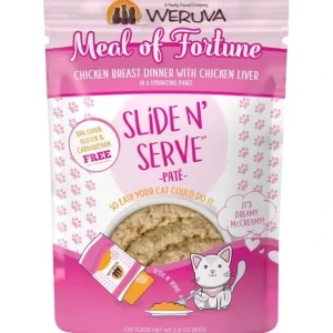 Weruva Slide N' Serve Grain Free Meal of Fortune Chicken Breast Dinner with Chicken Liver Wet Cat Food Pouch - Pet Home | The Perfect Pet Supplies Shopping Experience