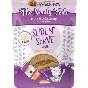 Weruva Slide N' Serve Grain Free The Newly Feds Beef &Salmon Dinner Wet Cat Food Pouch - Pet Home | The Perfect Pet Supplies Shopping Experience