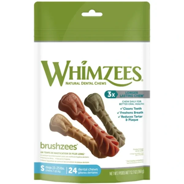 Whimzees Brushzees Natural Daily Dental Small Breed Dog Treats - Pet Home | The Perfect Pet Supplies Shopping Experience