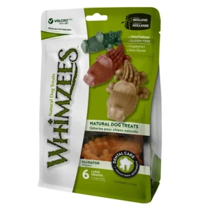 Whimzees, Dental Treat, Alligator Value Pouch - Large - 6 Pc - Pet Home | The Perfect Pet Supplies Shopping Experience