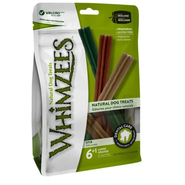 Whimzees, Dental Treat, Stix Value Pouch - Large - 7 Pc - Pet Home | The Perfect Pet Supplies Shopping Experience