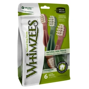 Whimzees, Dental Treat, Toothbrush Star Value Pouch - L-6 Pc - Pet Home | The Perfect Pet Supplies Shopping Experience