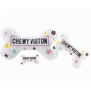 White Chewy Vuiton Bone Toy - Pet Home | The Perfect Pet Supplies Shopping Experience