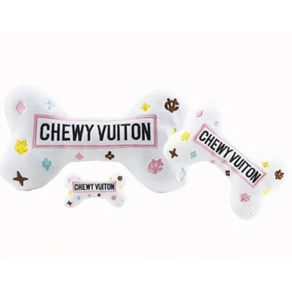 White Chewy Vuiton Bone Toy - Pet Home | The Perfect Pet Supplies Shopping Experience