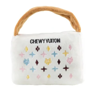 White Chewy Vuiton Purse Toy - Pet Home | The Perfect Pet Supplies Shopping Experience