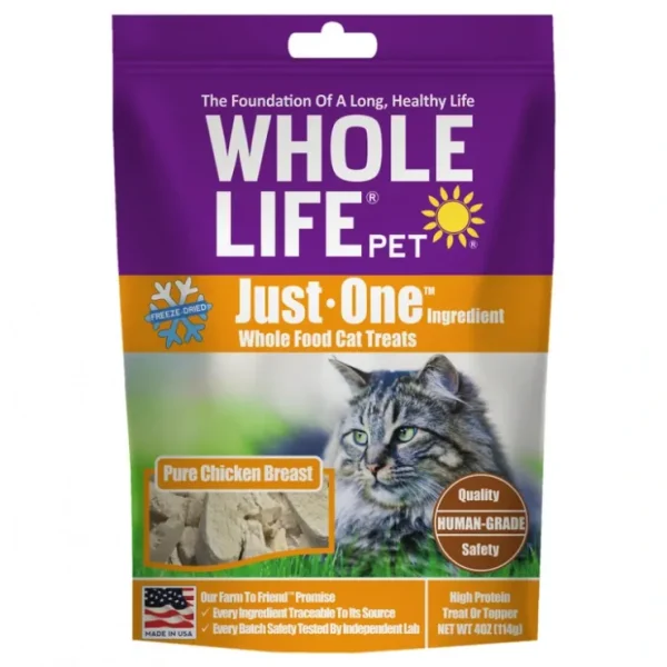 Whole Life Pet Just One Ingredient Freeze Dried Chicken Treats for Cats - Pet Home | The Perfect Pet Supplies Shopping Experience