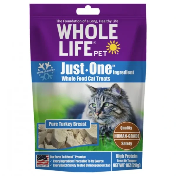 Whole Life Pet Just One Ingredient Freeze Dried Turkey Treats for Cats - Pet Home | The Perfect Pet Supplies Shopping Experience