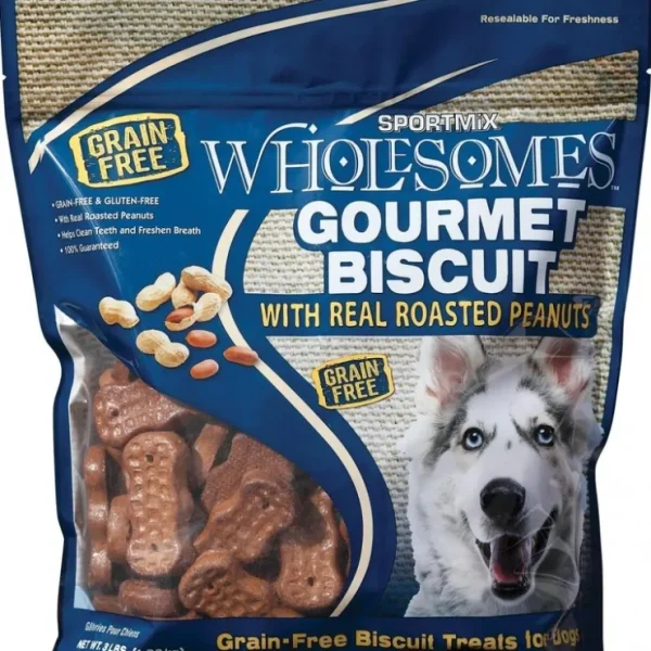 Wholesomes Gourmet Biscuits with Real Roasted Peanuts Grain Free Dog Treats - Pet Home | The Perfect Pet Supplies Shopping Experience