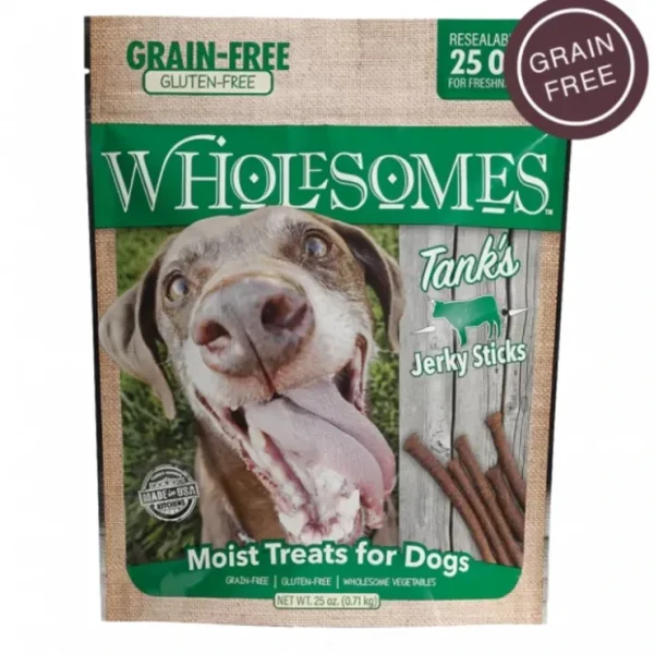 Wholesomes Tanks Beef Jerky Sticks For Dogs (25 Oz) - Pet Home | The Perfect Pet Supplies Shopping Experience