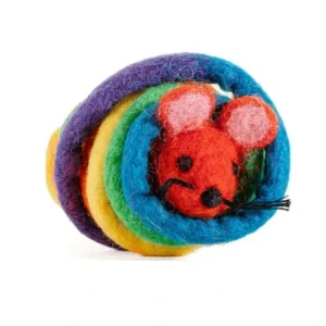 Wool Mouse Cat Toy 6ft Tail Rainbow - Pet Home | The Perfect Pet Supplies Shopping Experience
