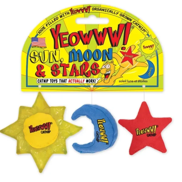 Yeowww! Sun, Moon &Stars Catnip Cat Toy (3 Pk) - Pet Home | The Perfect Pet Supplies Shopping Experience