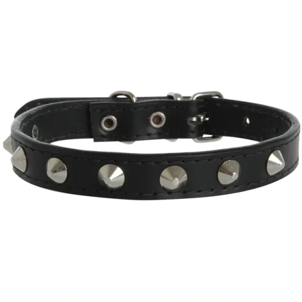 Yours Droolly Stud Leather Collar Black Large - Pet Home | The Perfect Pet Supplies Shopping Experience
