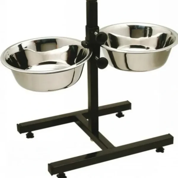 Zeez Adjustable Double Diner 2 X 1.80Litre Bowls - Pet Home | The Perfect Pet Supplies Shopping Experience